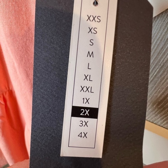 396. NWT Melrose & Market Organic Cotton Seamed T-Shirt Dress in Coral Amber 2X - Picture 5 of 8